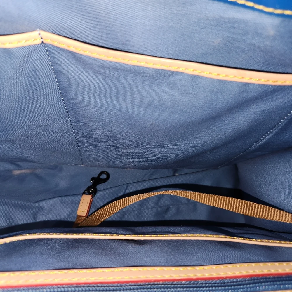 Dooney & Bourke Blue Patent Leather Tote Bag - Picture 8 of 10